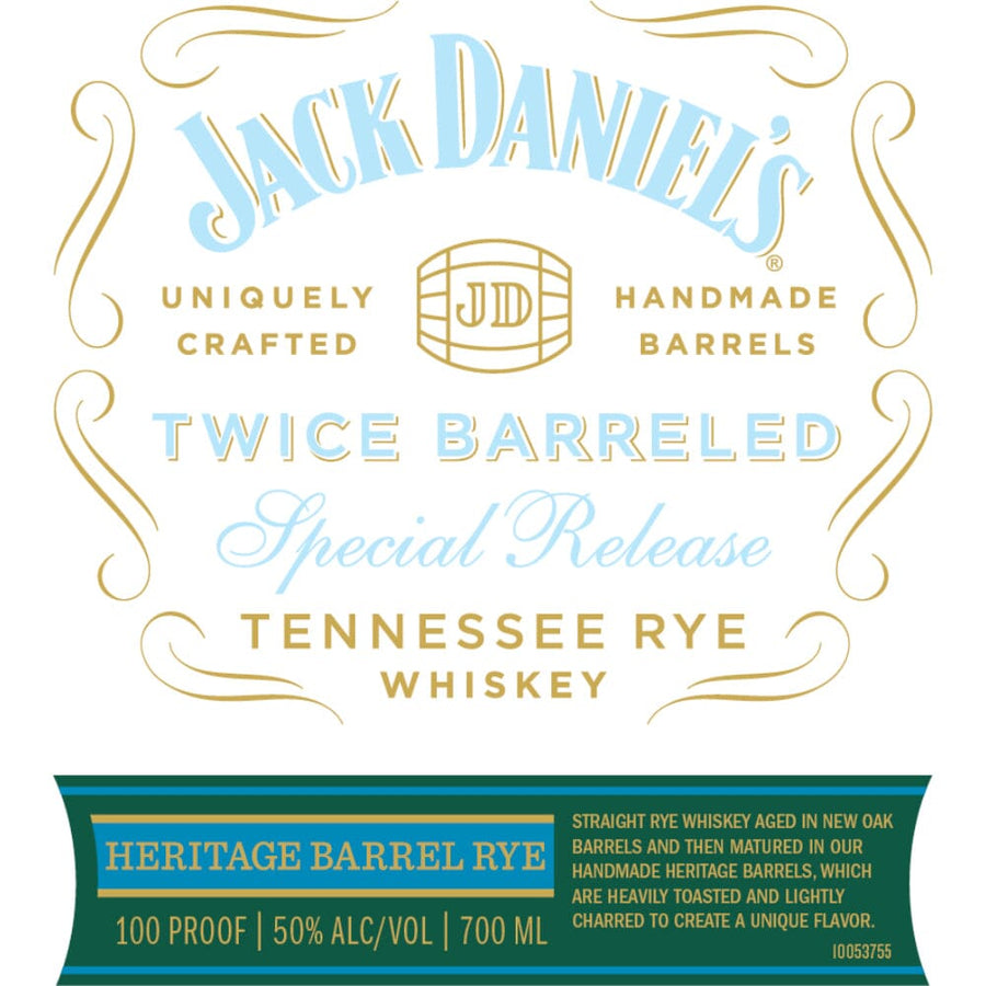Jack Daniel's Twice Barreled Tennessee Rye Heritage Barrel 2023 Special Release